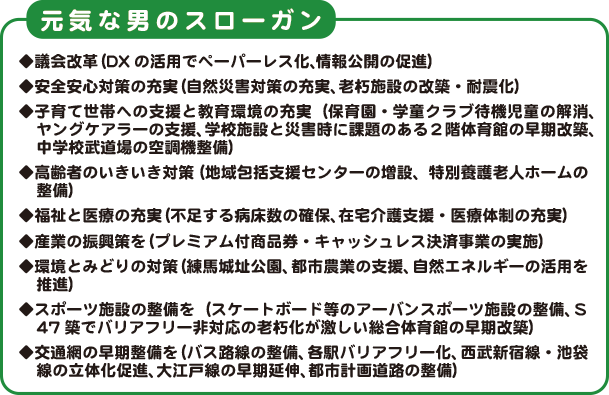 小林みつぐのスローガン